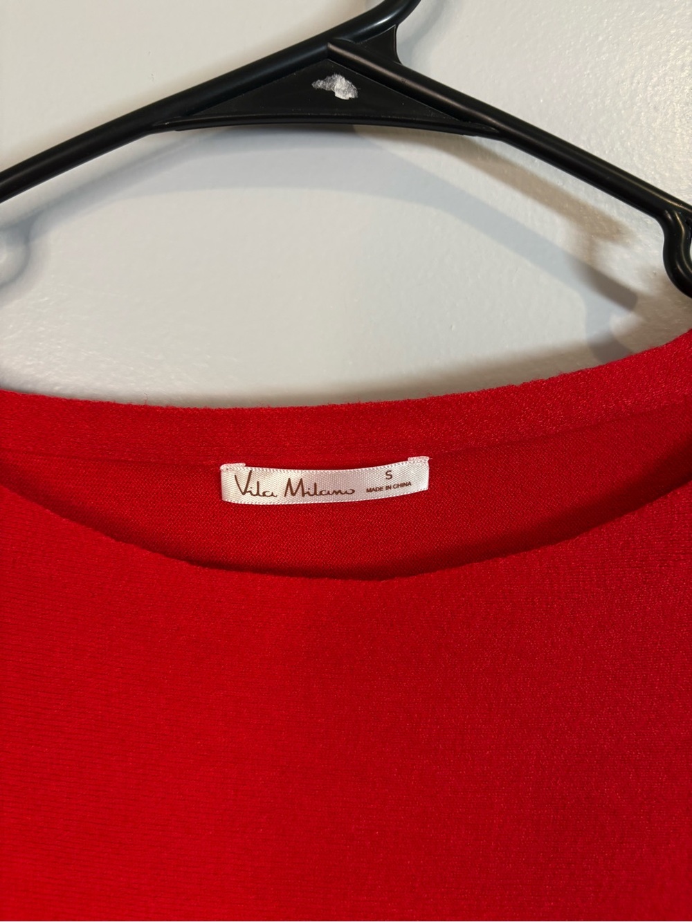 Vila Milano Classic Red Sweater Dolman Sleeve Batwing Soft Comfy Office Business - Picture 2 of 10